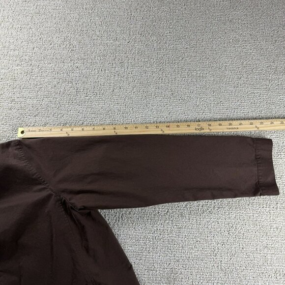 Eileen Fisher Cotton Lightweight Full Zip Jacket Brown Women’s Size Large - Picture 5 of 7